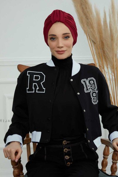 Laura - Bordeaux Bomull Turban
