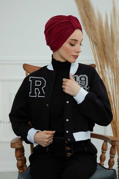 Laura - Bordeaux Bomull Turban