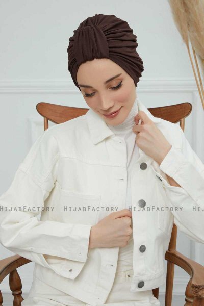 Laura - Brun Bomull Turban