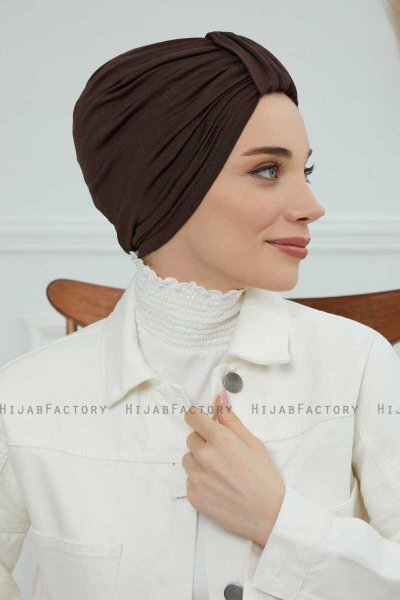 Laura - Brun Bomull Turban