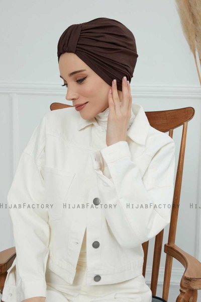 Laura - Brun Bomull Turban