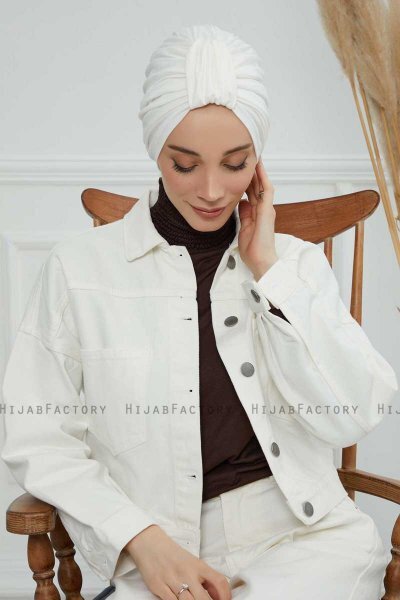 Laura - Creme Bomull Turban