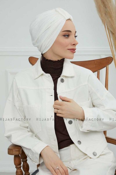 Laura - Creme Bomull Turban