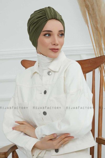 Laura - Khaki Bomull Turban