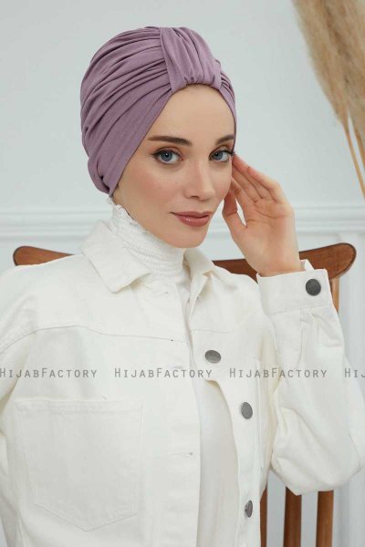 Laura - Lilac Bomull Turban