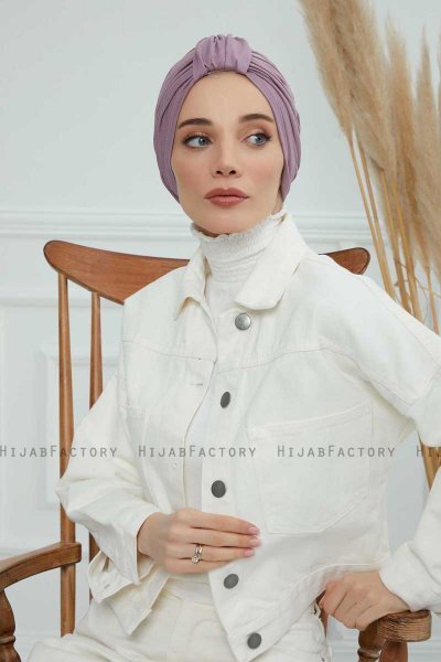 Laura - Lilac Bomull Turban
