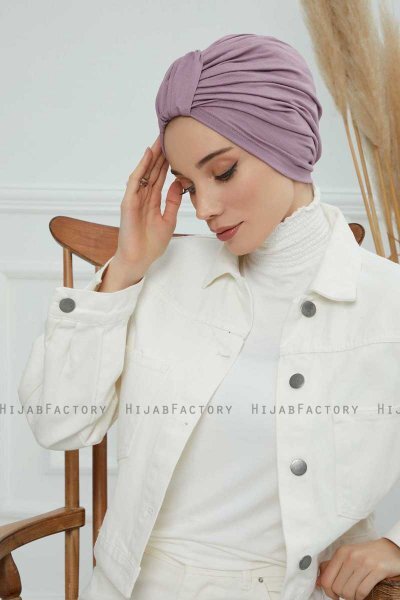Laura - Lilac Bomull Turban