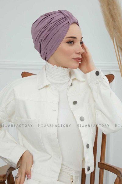 Laura - Lilac Bomull Turban