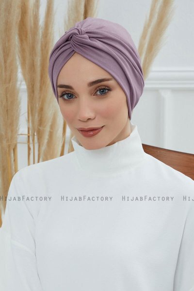 Astrid - Lilac Bomull Turban