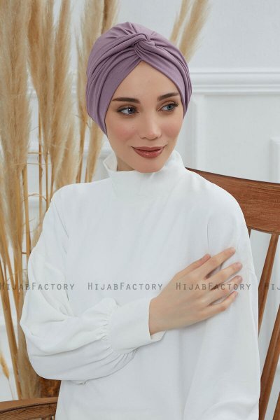 Astrid - Lilac Bomull Turban