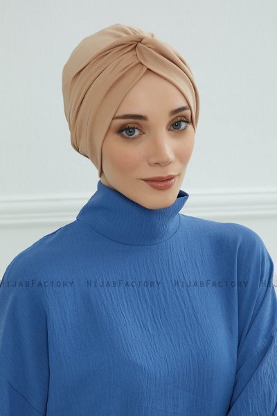 Astrid - Sand Bomull Turban