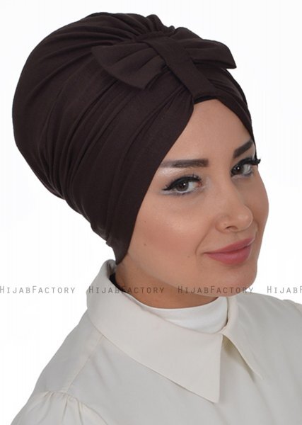 Agnes - Brun Bomull Turban - Ayse Turban