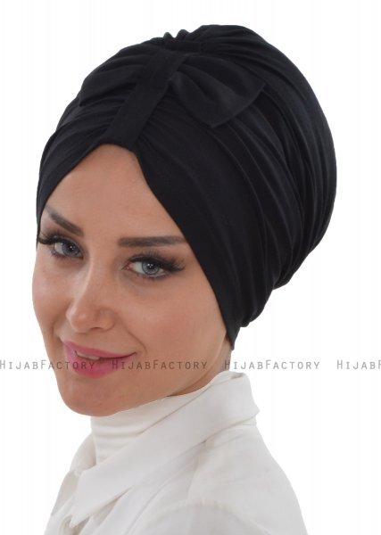 Agnes - Svart Bomull Turban - Ayse Turban