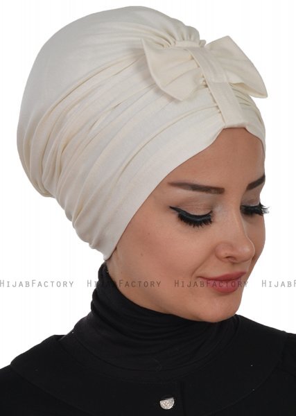 Agnes - Creme Bomull Turban - Ayse Turban