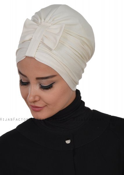 Agnes - Creme Bomull Turban - Ayse Turban