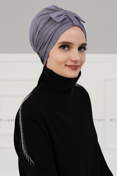 Agnes - Grå Bomull Turban - Ayse Turban