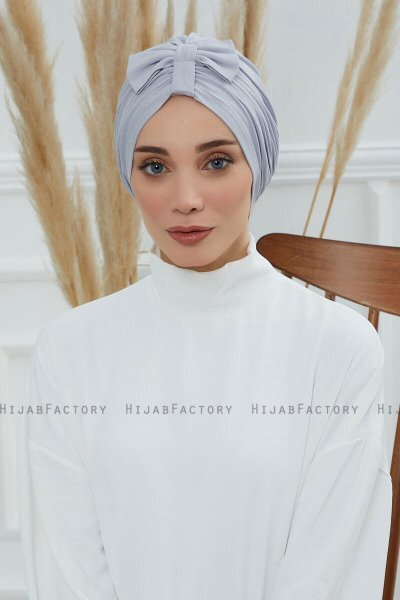 Agnes - Ljusgrå Bomull Turban