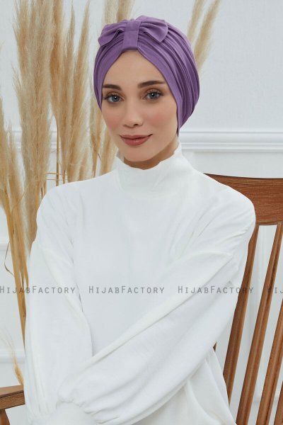 Agnes - Violet Bomull Turban