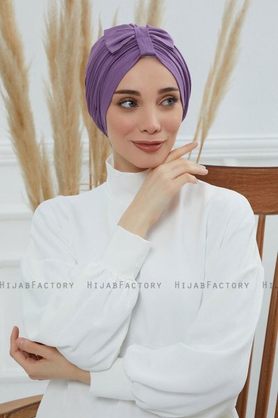Agnes - Violet Bomull Turban
