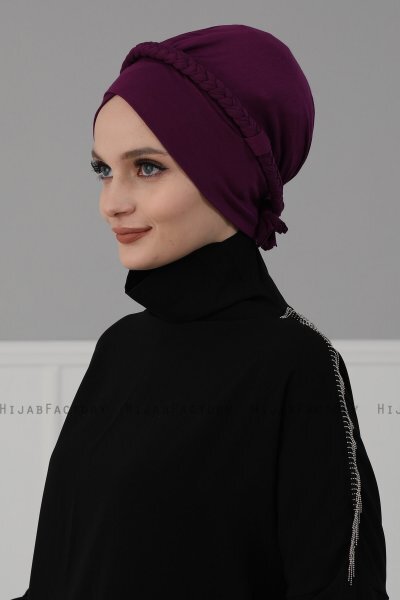 Olivia - Lila Bomull Turban - Ayse Turban