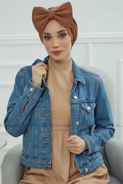 Julia - Caramel Bomull Turban
