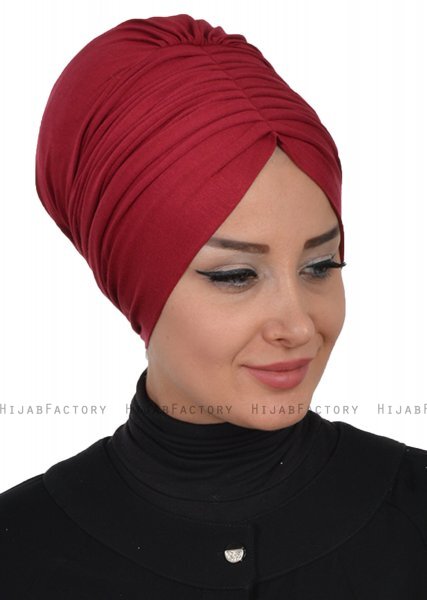 Wilma - Bordeaux Bomull Turban - Ayse Turban