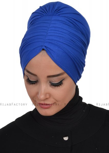 Wilma - Blå Bomull Turban - Ayse Turban
