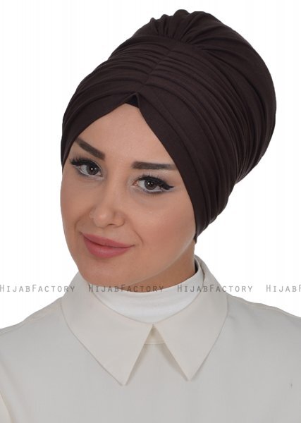 Wilma - Brun Bomull Turban - Ayse Turban