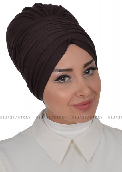 Wilma - Brun Bomull Turban - Ayse Turban