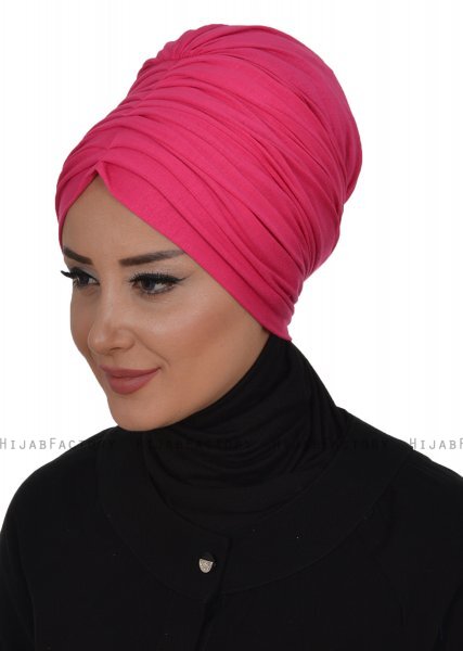 Wilma - Fuchsia Bomull Turban - Ayse Turban