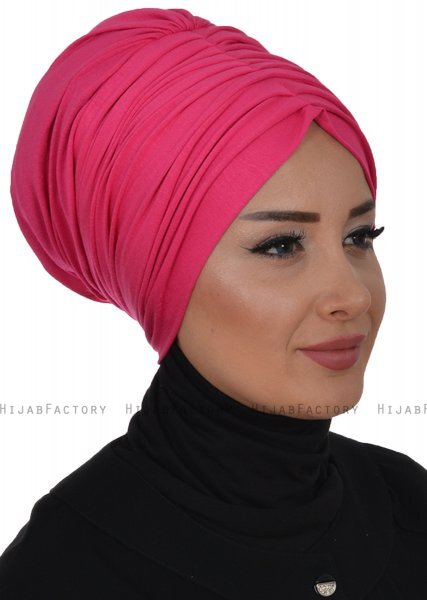 Wilma - Fuchsia Bomull Turban - Ayse Turban