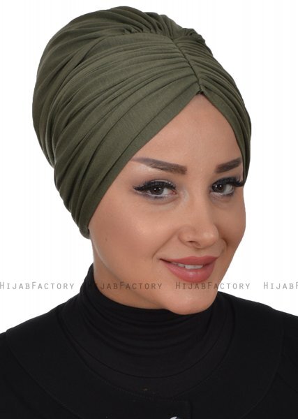 Wilma - Khaki Bomull Turban - Ayse Turban