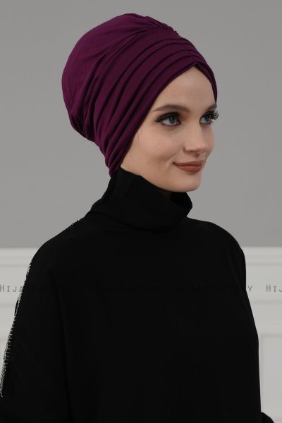 Wilma - Lila Bomull Turban - Ayse Turban