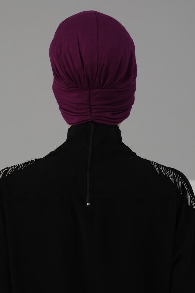 Wilma - Lila Bomull Turban - Ayse Turban