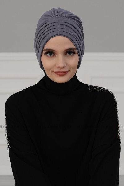 Wilma - Grå Bomull Turban - Ayse Turban