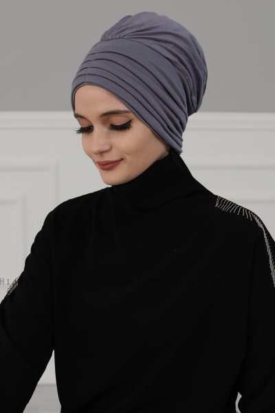 Wilma - Grå Bomull Turban - Ayse Turban