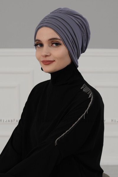 Wilma - Grå Bomull Turban - Ayse Turban