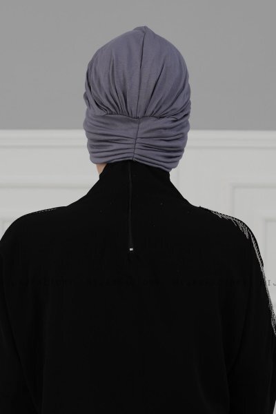 Wilma - Grå Bomull Turban - Ayse Turban