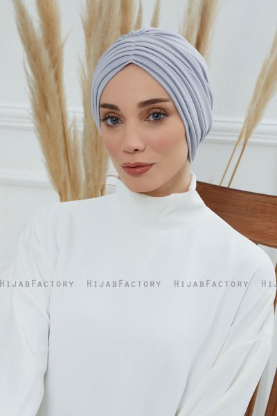 Wilma - Ljusgrå Bomull Turban