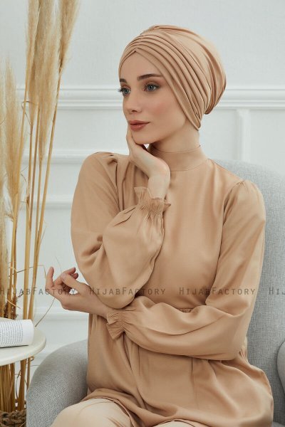 Wilma - Sand Bomull Turban
