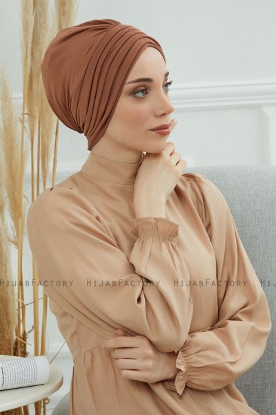Wilma - Caramel Bomull Turban