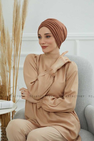 Wilma - Caramel Bomull Turban