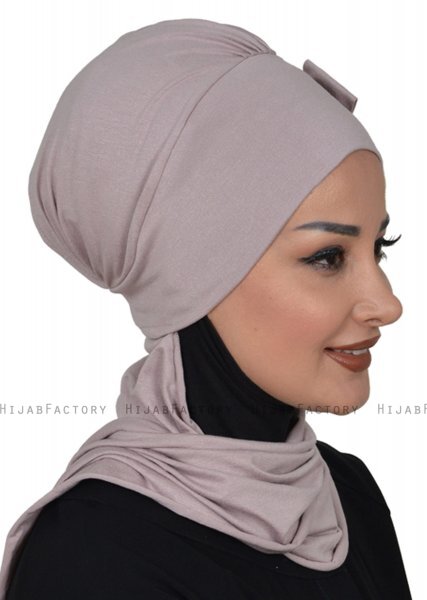 Bianca - Taupe Bomull Turban