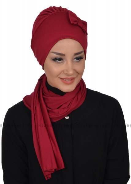 Bianca - Bordeaux Bomull Turban