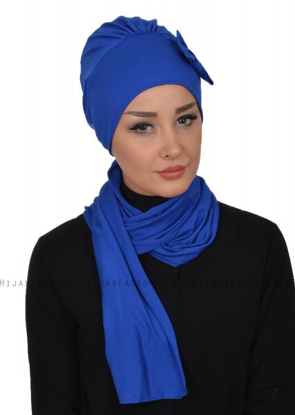 Bianca - Blå Bomull Turban