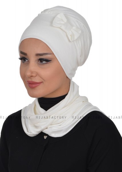 Bianca - Creme Bomull Turban