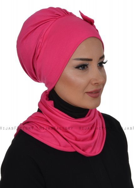 Bianca - Fuchsia Bomull Turban