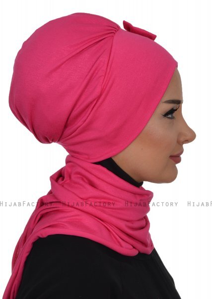 Bianca - Fuchsia Bomull Turban