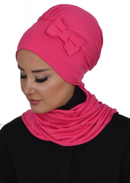 Bianca - Fuchsia Bomull Turban