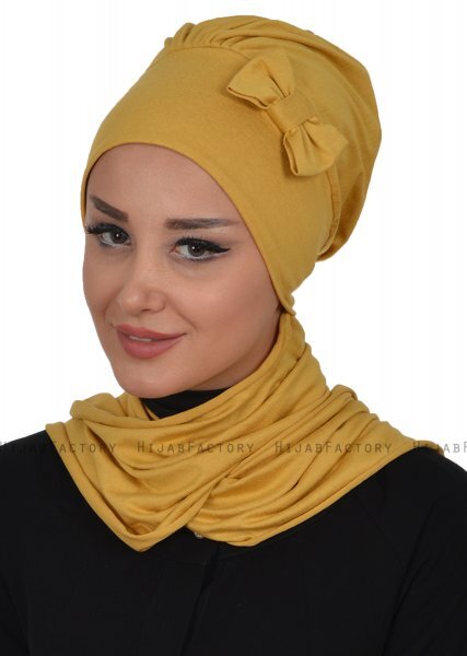 Bianca - Senapsgul Bomull Turban